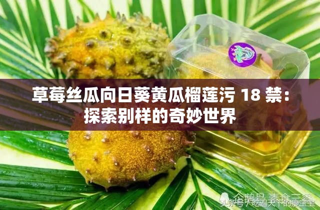 草莓丝瓜向日葵黄瓜榴莲污 18 禁：探索别样的奇妙世界