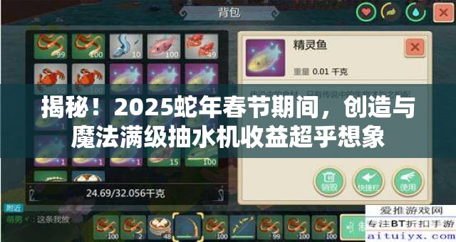 揭秘！2025蛇年春节期间，创造与魔法满级抽水机收益超乎想象