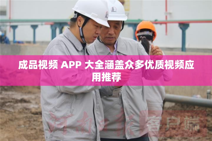 成品视频 APP 大全涵盖众多优质视频应用推荐