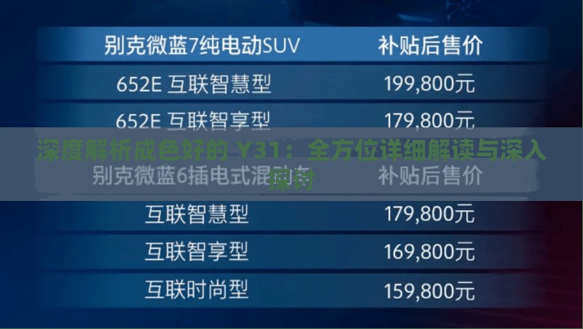 深度解析成色好的 Y31：全方位详细解读与深入探讨