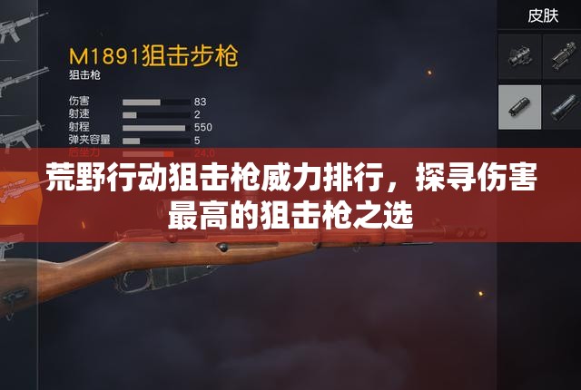 荒野行动狙击枪威力排行，探寻伤害最高的狙击枪之选