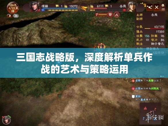 三国志战略版，深度解析单兵作战的艺术与策略运用