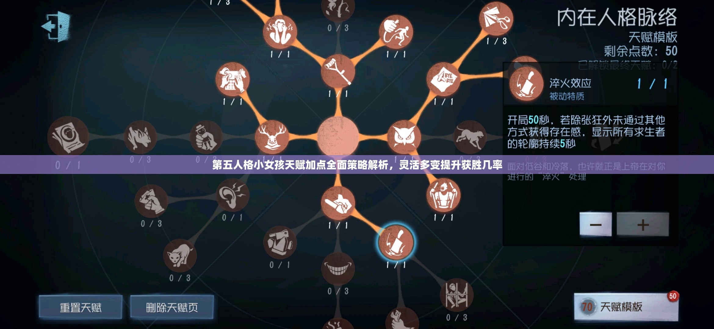 第五人格小女孩天赋加点全面策略解析，灵活多变提升获胜几率