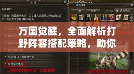 万国觉醒，全面解析打野阵容搭配策略，助你轻松解锁征服之路