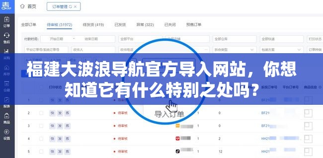 福建大波浪导航官方导入网站，你想知道它有什么特别之处吗？