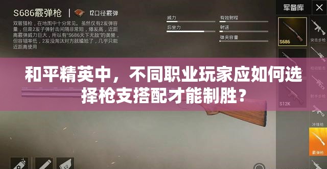 和平精英中，不同职业玩家应如何选择枪支搭配才能制胜？