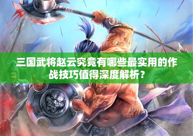 三国武将赵云究竟有哪些最实用的作战技巧值得深度解析？