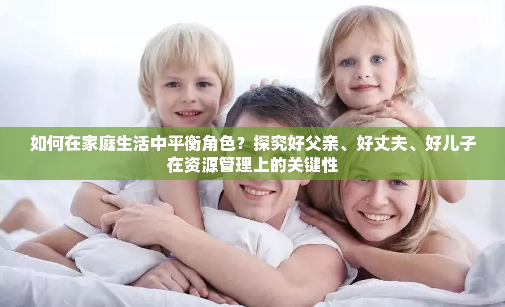 如何在家庭生活中平衡角色？探究好父亲、好丈夫、好儿子在资源管理上的关键性