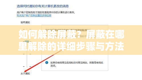 如何解除屏蔽？屏蔽在哪里解除的详细步骤与方法大揭秘