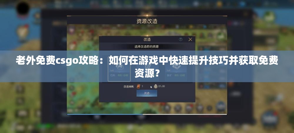 老外免费csgo攻略：如何在游戏中快速提升技巧并获取免费资源？