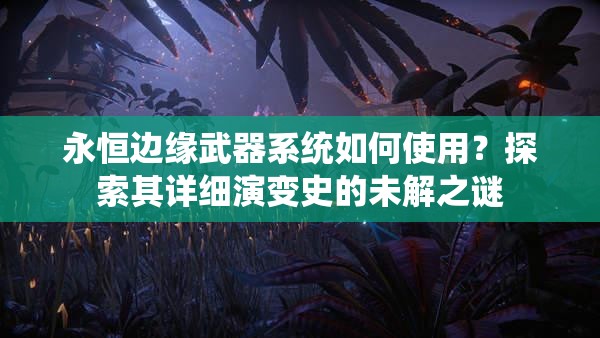 永恒边缘武器系统如何使用？探索其详细演变史的未解之谜