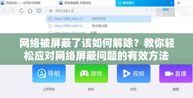 网络被屏蔽了该如何解除？教你轻松应对网络屏蔽问题的有效方法