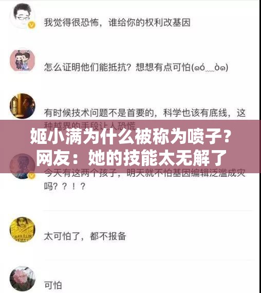 姬小满为什么被称为喷子？网友：她的技能太无解了