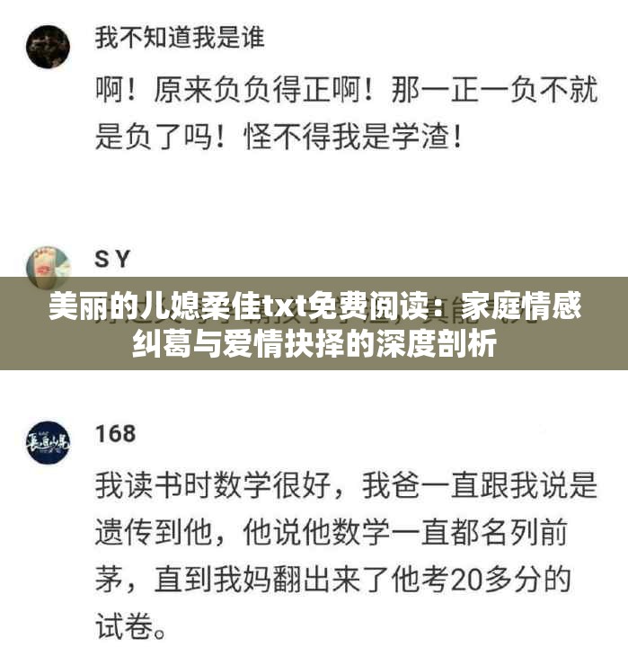 美丽的儿媳柔佳txt免费阅读：家庭情感纠葛与爱情抉择的深度剖析