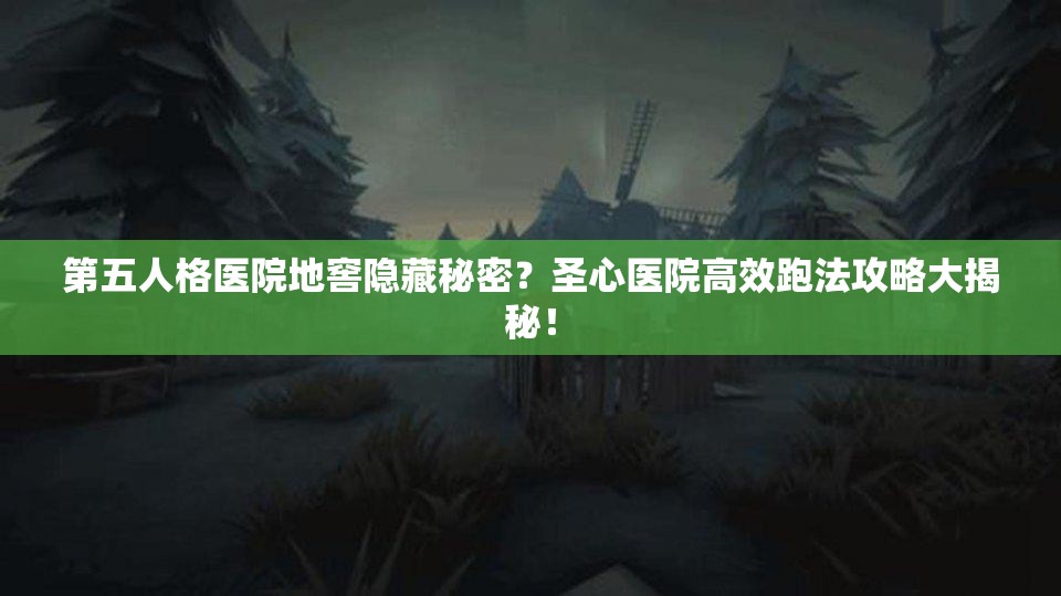 第五人格医院地窖隐藏秘密？圣心医院高效跑法攻略大揭秘！