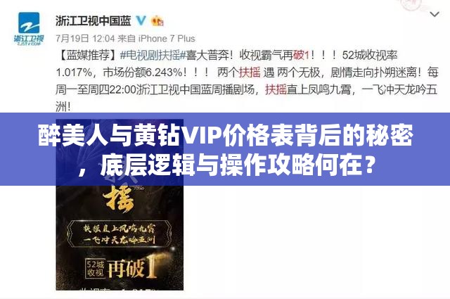 醉美人与黄钻VIP价格表背后的秘密，底层逻辑与操作攻略何在？